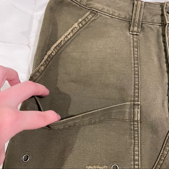 free people | canvas relaxed mini cargo skirt - Picture 6 of 12